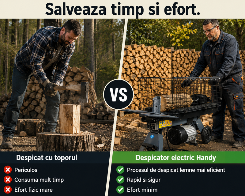 Despicator electric pentru lemne 5 tone, 1500 W, 230 V